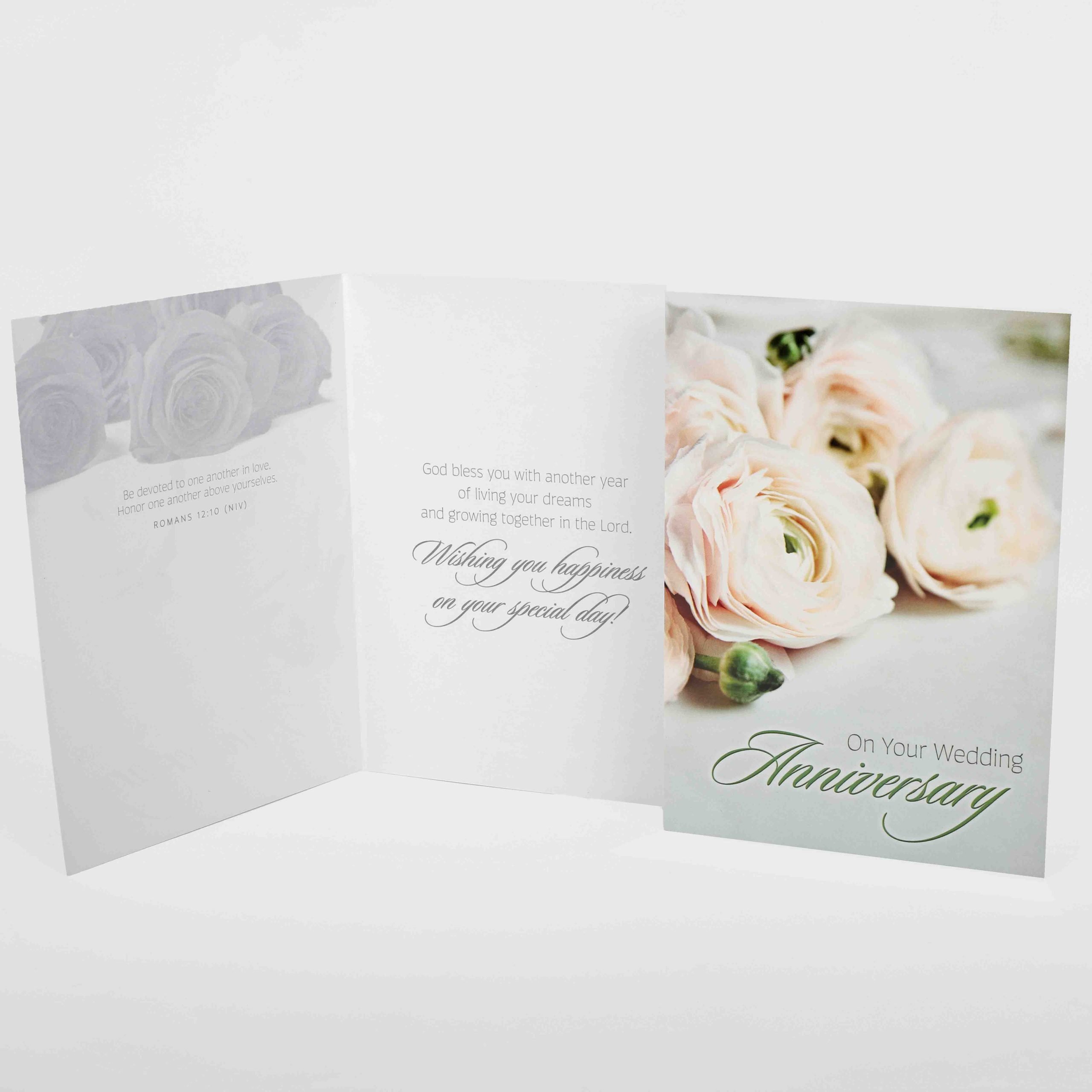 Anniversary Cards - Roses In Bloom Boxed Set 12Ct NIV - Image 3