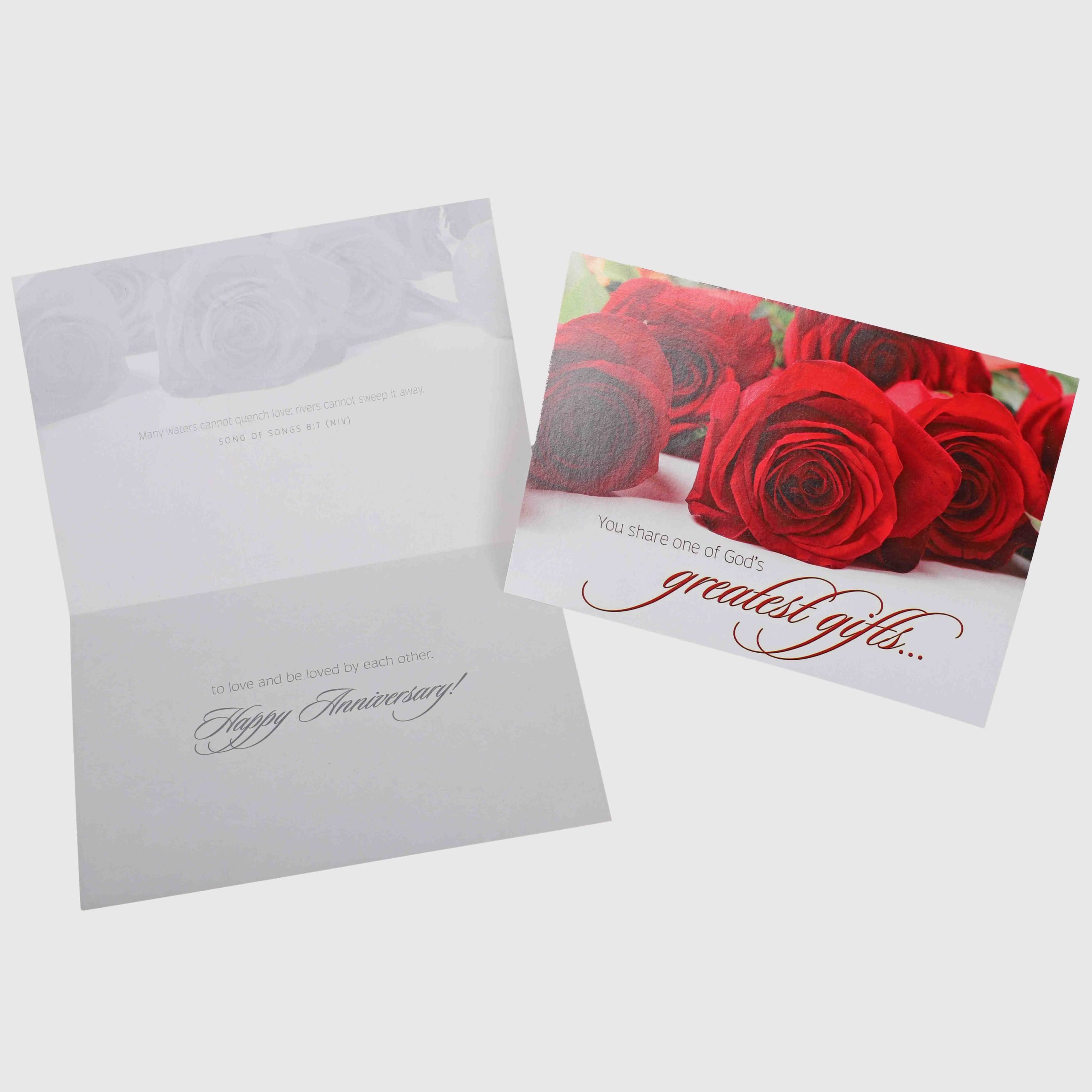 Anniversary Cards - Roses In Bloom Boxed Set 12Ct NIV - Image 5