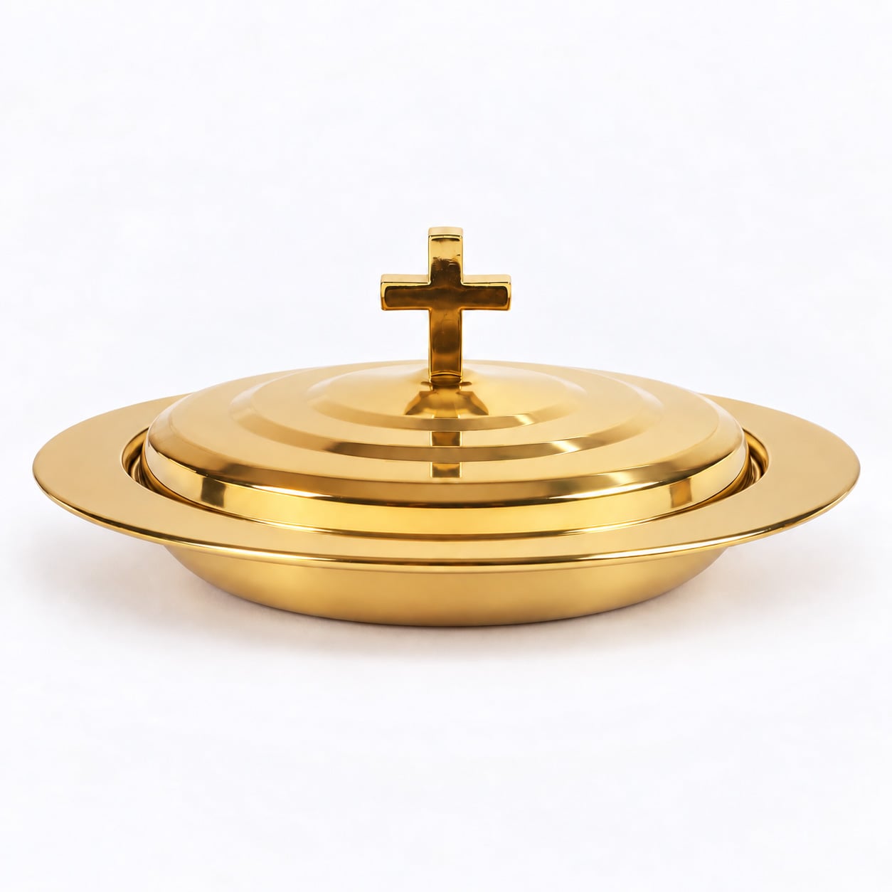 Communion Ware Bread Plate Cover - Gold - Image 6