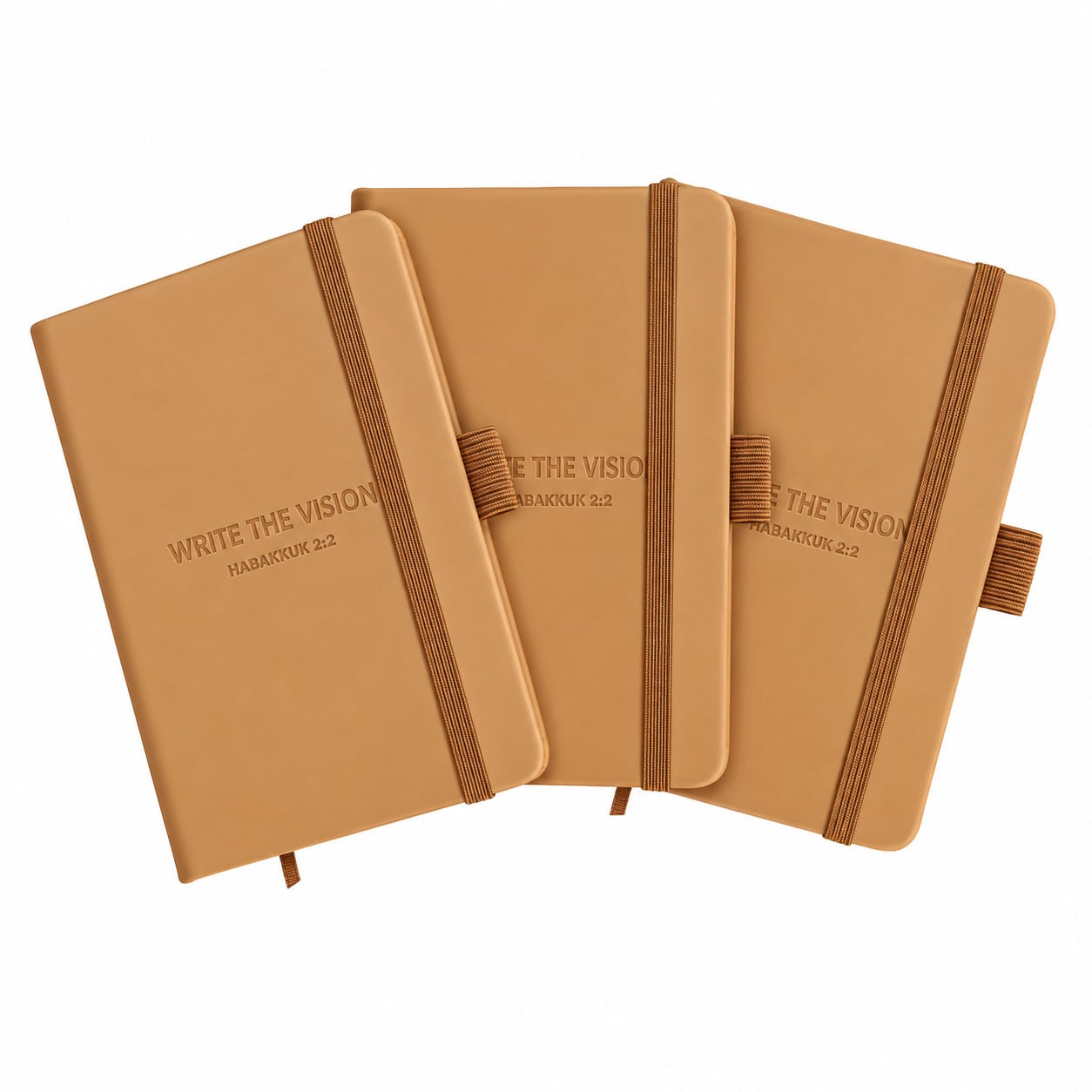 Write the Vision Pocket Journal - Brown - Habakkuk 2:2 - Pack of 3 - Image 3