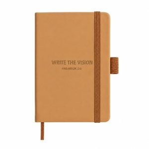 Write the Vision Pocket Journal – Brown – Habakkuk 2:2 – Pack of 3