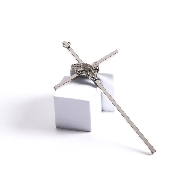 Wall Cross Praying hands silver- Swanson Christian Products