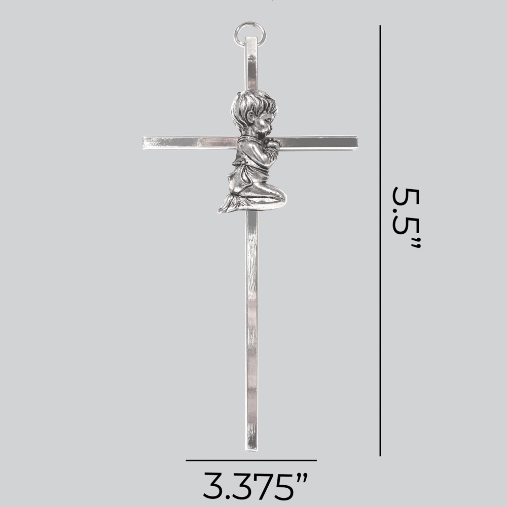 Wall Cross - Baptism Boy - Silver - Image 6
