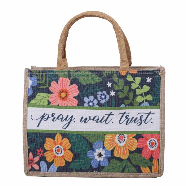 Woven Canvas Tote - Pray Wait Trust | Swanson Christian Products