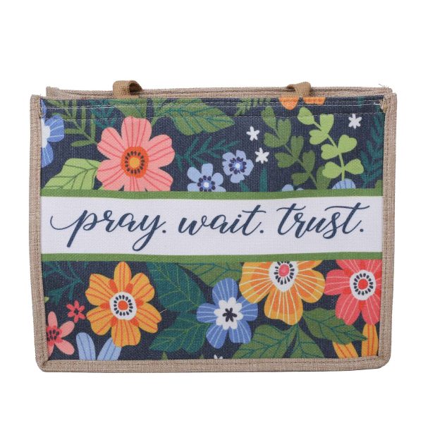 Woven Canvas Tote - Pray Wait Trust | Swanson Christian Products