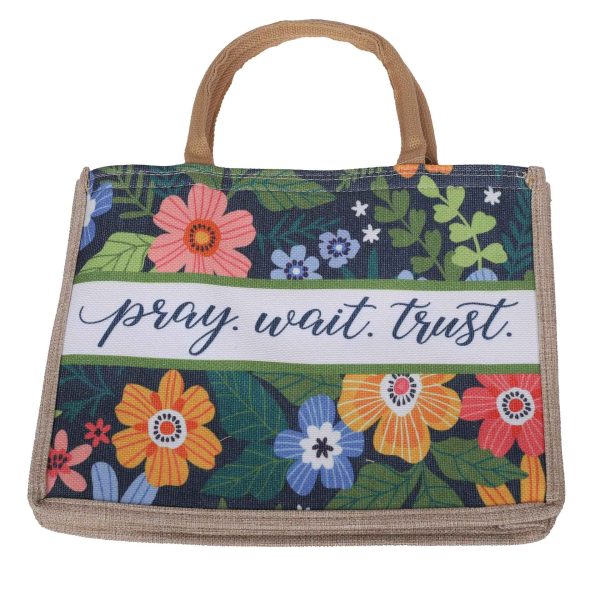 Woven Canvas Tote - Pray Wait Trust | Swanson Christian Products