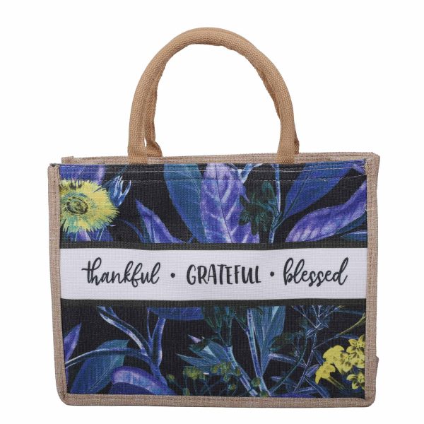Woven Canvas Tote - Thankful Grateful Blessed | Swanson Christian Products