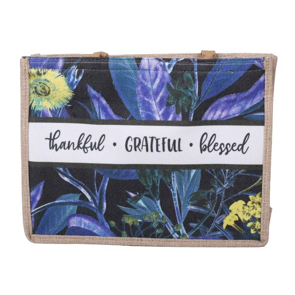 Woven Canvas Tote - Thankful Grateful Blessed | Swanson Christian Products