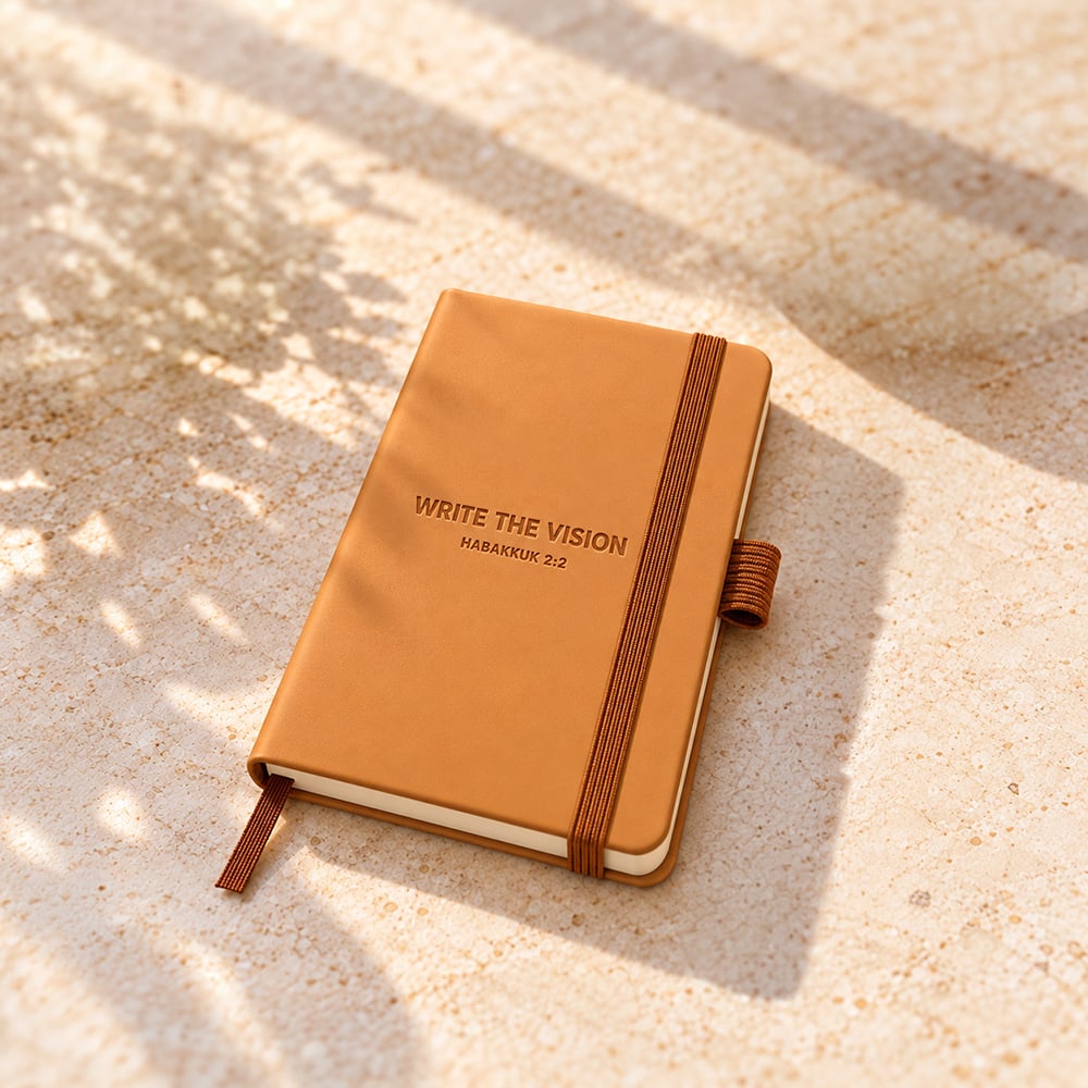 Write the Vision Pocket Journal - Brown - Habakkuk 2:2 - Pack of 3 - Image 2
