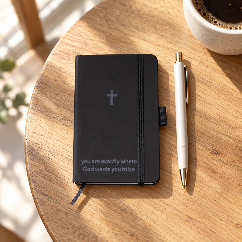Trust His Timing Pocket Journal - Black - Pack of 3 - Image 2