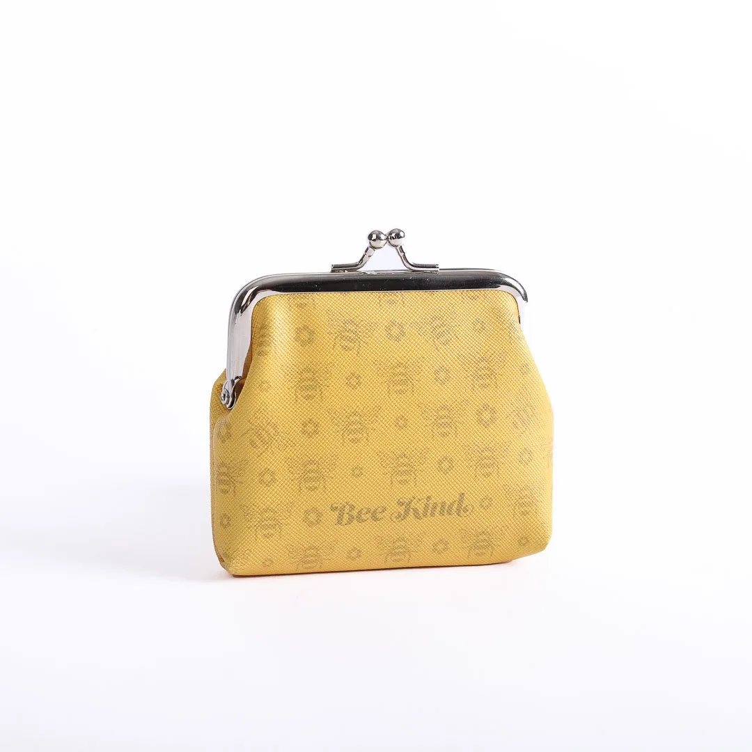 Coin Purse - yellow Bee Kind- Swanson Christian Products
