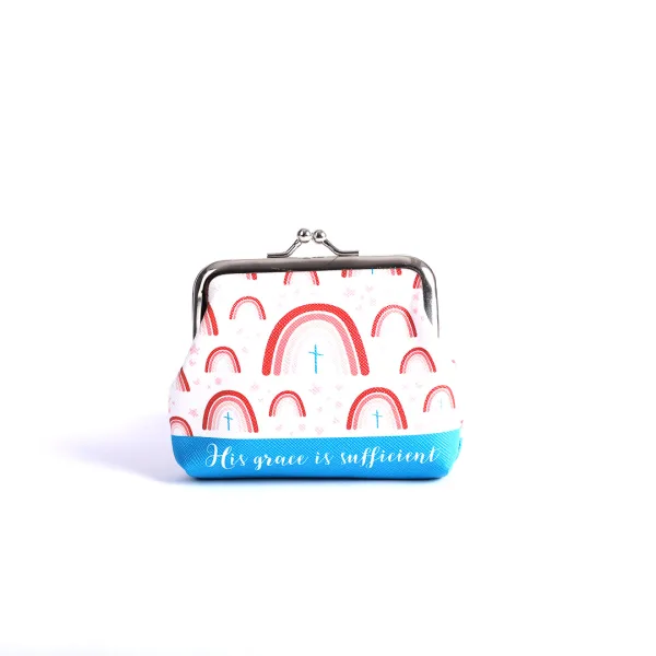 Coin Purse - His Grace Is Sufficient Rainbows | Swanson Christian Products