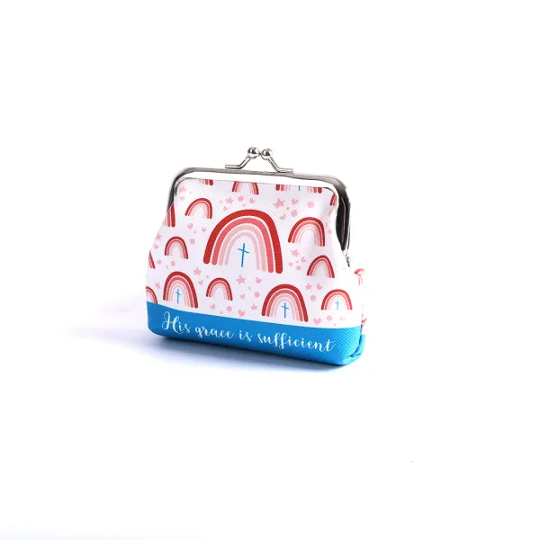 Coin Purse - His Grace Is Sufficient Rainbows | Swanson Christian Products