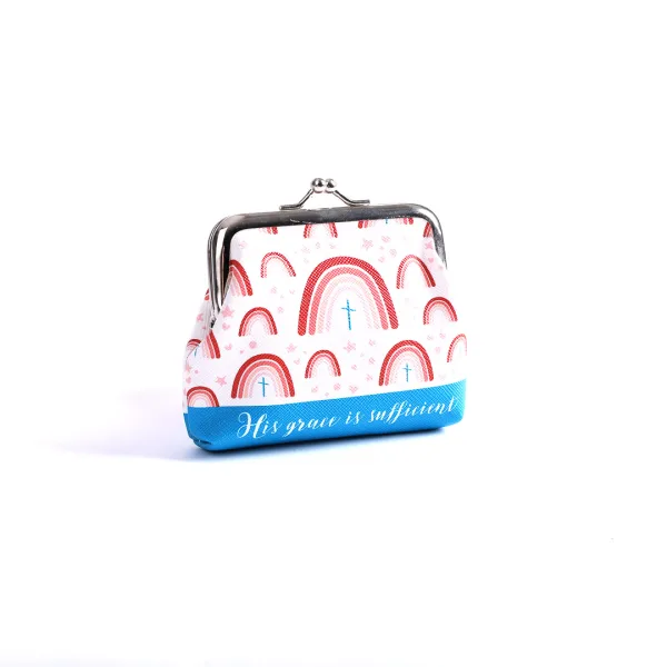 Coin Purse - His Grace Is Sufficient Rainbows | Swanson Christian Products