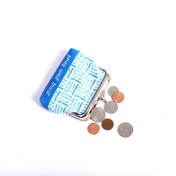 Coin Purse - Pray Wait Trust Blue | Swanson Christian Products