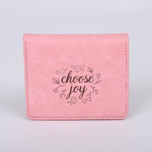 Wallet PU Leather Women’s Choose Joy Pink
