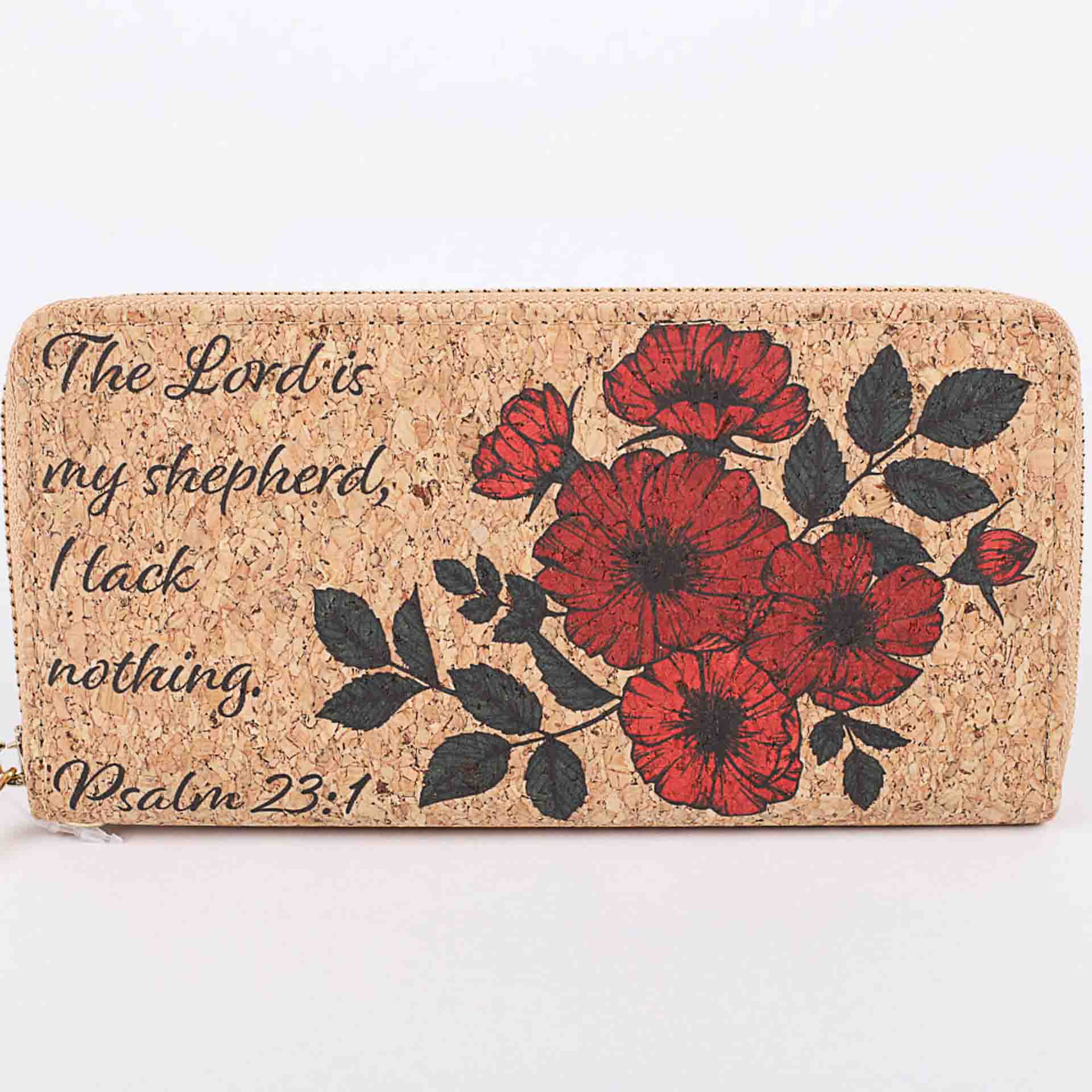 Women's Wallet - Cork - Psalm 23:1 - Image 2