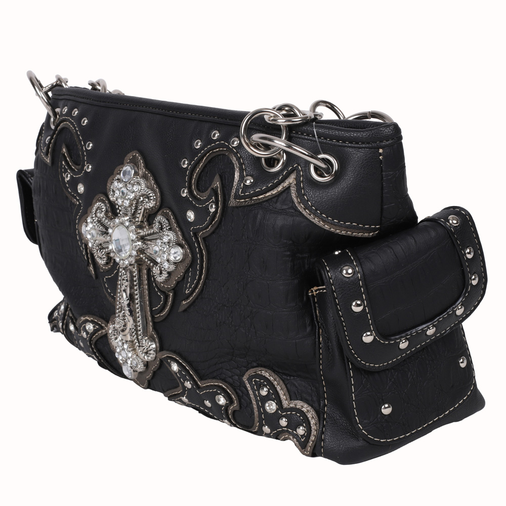 Fashion Purse - Cross - Black - Image 3