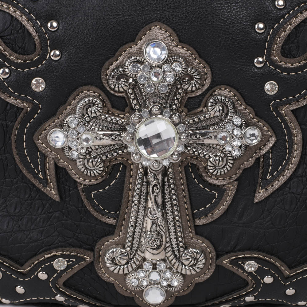 Fashion Purse - Cross - Black - Image 5