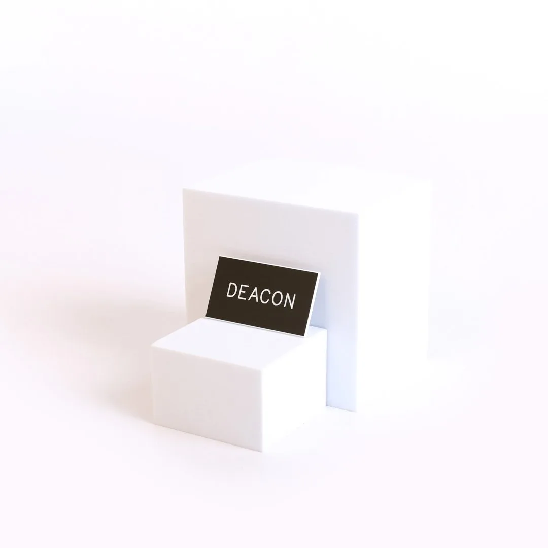 Badge Engraved Deacon Black Magnet- Swanson Christian Products