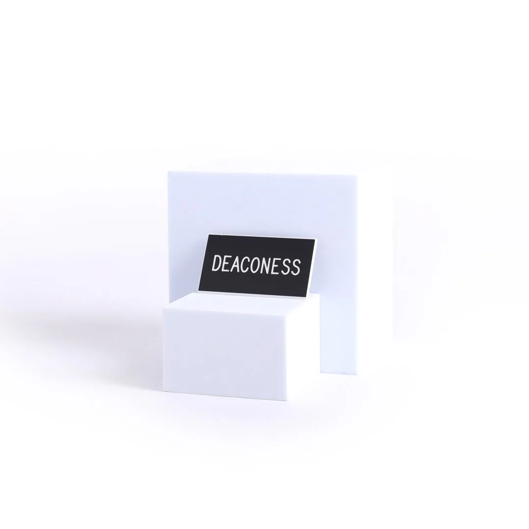 Badge Engraved Deaconess Black Magnet- Swanson Christian Products