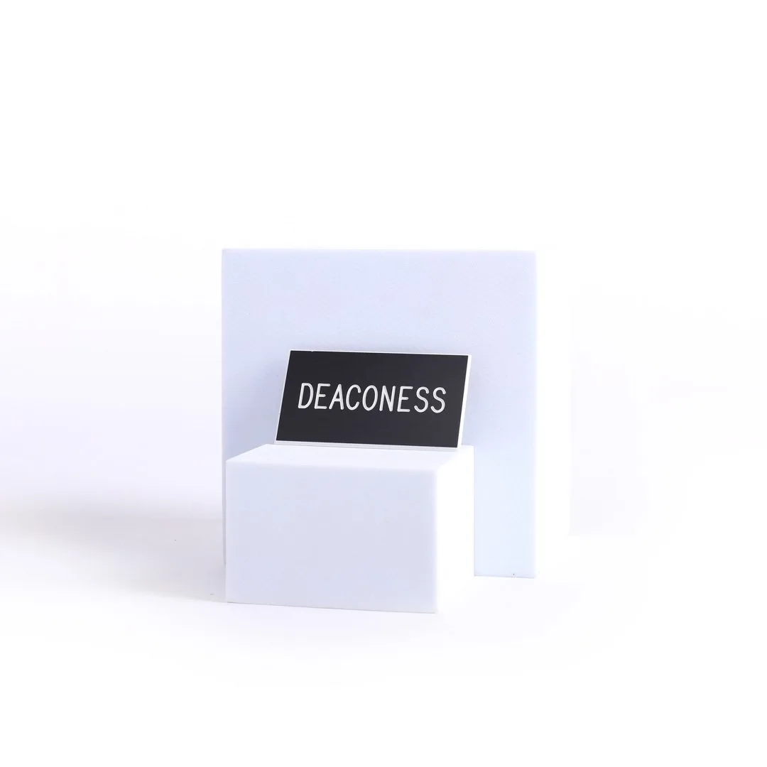 Badge Engraved Deaconess Black Magnet- Swanson Christian Products