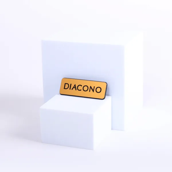 Badge Engraved - Spanish Contemporary Diacono/Deacon - Gold Pin | Swanson Christian Products