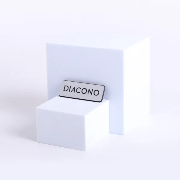 Badge Engraved - Spanish Contemporary Diacono - Silver Magnet | Swanson Christian Products