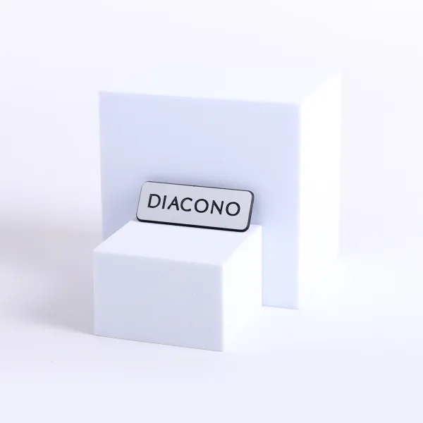 Badge Engraved - Spanish Contemporary Diacono - Silver Magnet | Swanson Christian Products