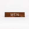 Engraved Sign Men Adhesive Back Walnut- Swanson Christian Products