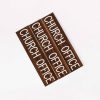 Engraved Sign Church Office Adhesive Back Walnut- Swanson Christian Products