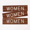 Engraved Sign Women Adhesive Back Walnut- Swanson Christian Products