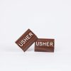 Engraved Pew Sign- Usher Walnut- Swanson Christian Products