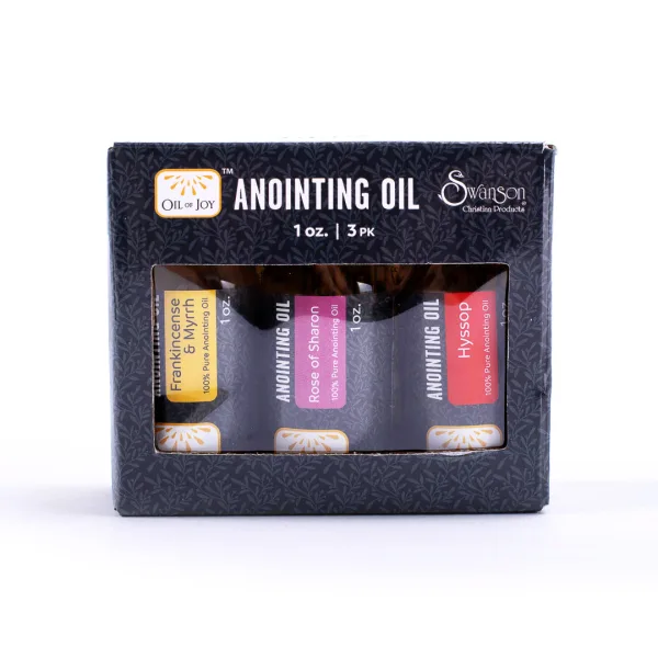 Anointing Oil Best Seller Assortment 1 oz 3 Pc (Frankincense & Myrrh, Rose of Sharon, Hyssop) - Swanson Christian Product