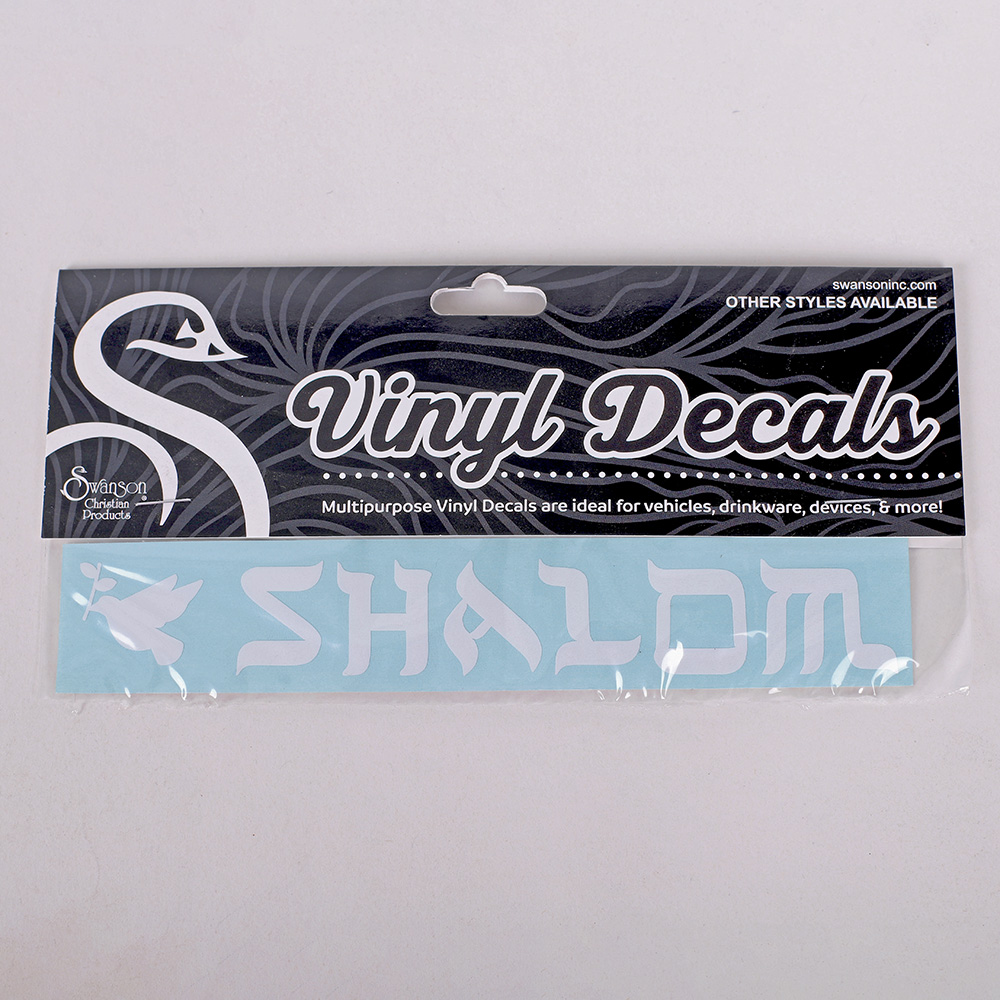 Vinyl Decal - Shalom Dove 6.625 X 1 - Image 3