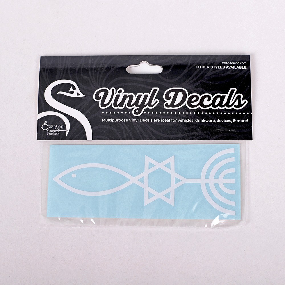 Vinyl Decal - Menorah/Star of David 5 X 1.875 - Image 2