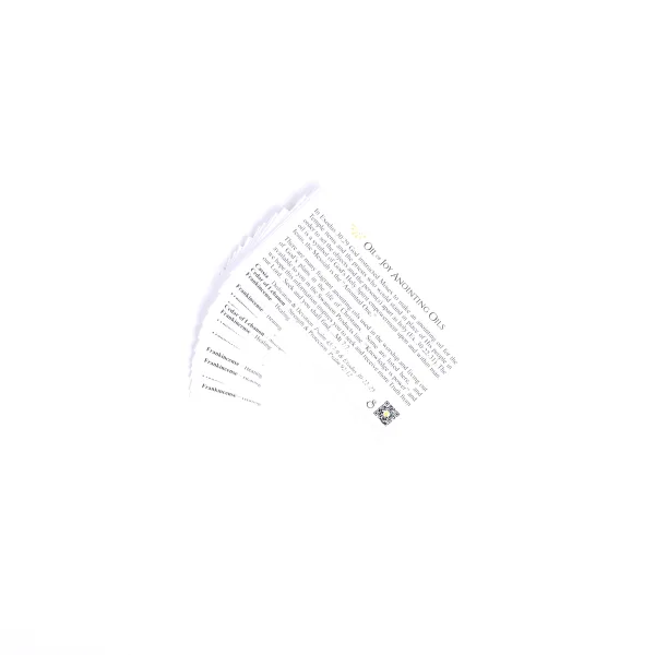 Pocket Card- Oil of joy anointing oils- Swanson Christian Products