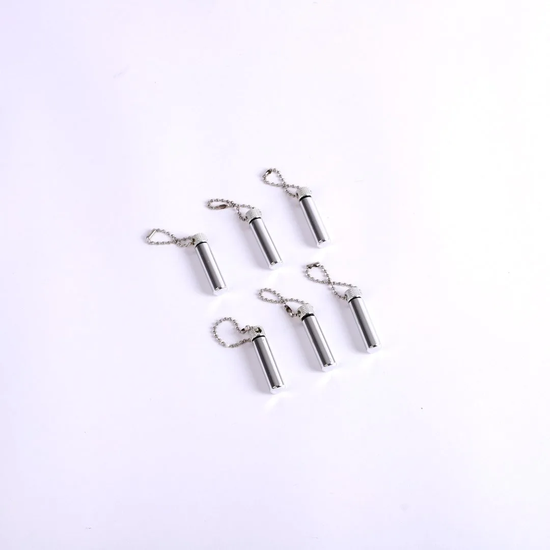 Oil Vial Keychain Silver 1 3/4 Inch Pk6 | Swanson Christian Products