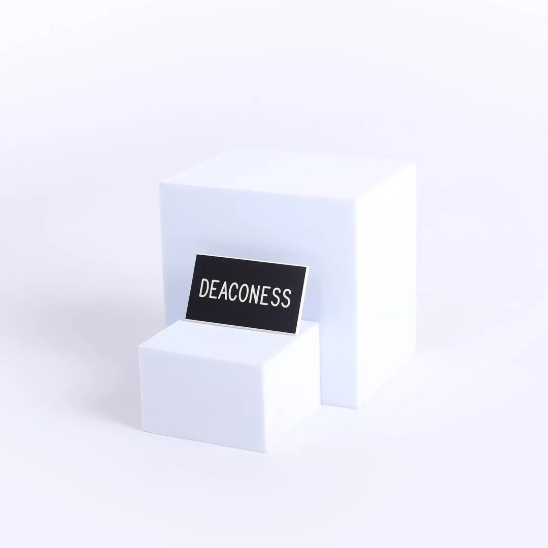 Badge Engraved Deaconess Black Clip- Swanson Christian Products