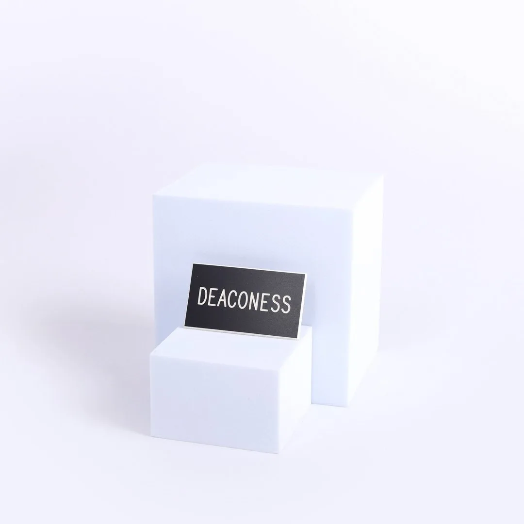 Badge Engraved Deaconess Black Clip- Swanson Christian Products