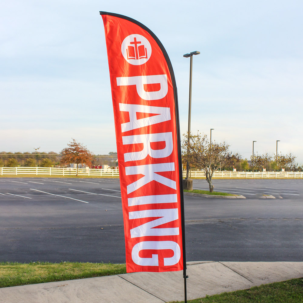 Flag Parking Red Pole Kit W Case - Image 2