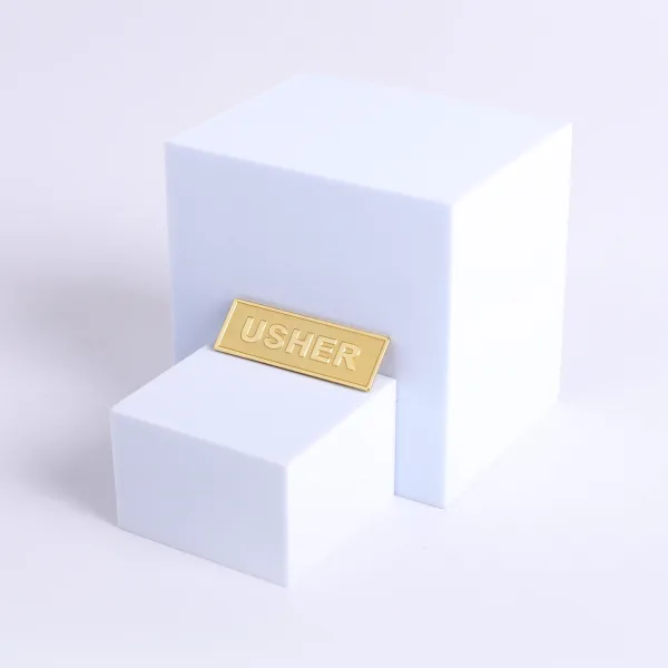 Badge Usher Metal Gold Pin- Swanson Christian Products