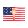 Flag American gold cross 3ft x 5ft- Swanson Christian Products