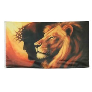 Flag – Jesus And The Lion – 3Ft X 5Ft