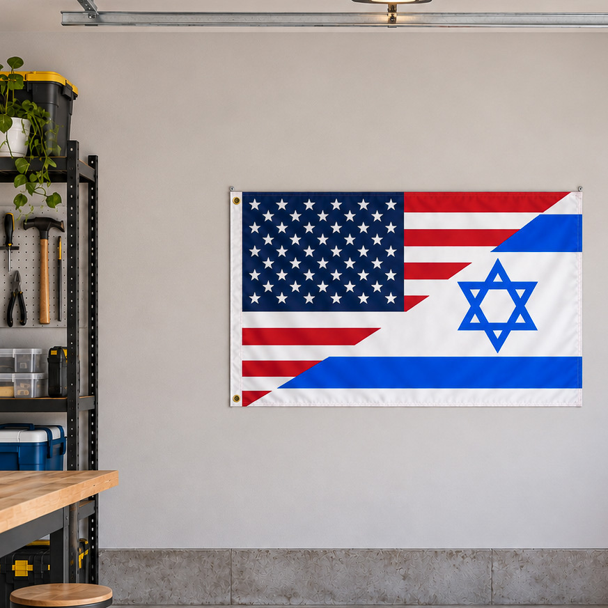 American Israel Flag - United We Stand, 3' x 5' - Image 2