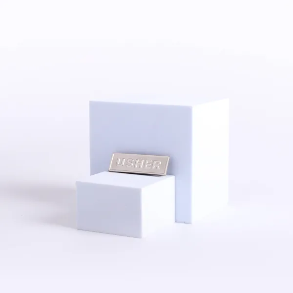 Badge Usher Metal Silvertone Magnet- Swanson Christian Products