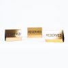 Engraved Pew Sign Reserved Gold 3Inx4In
