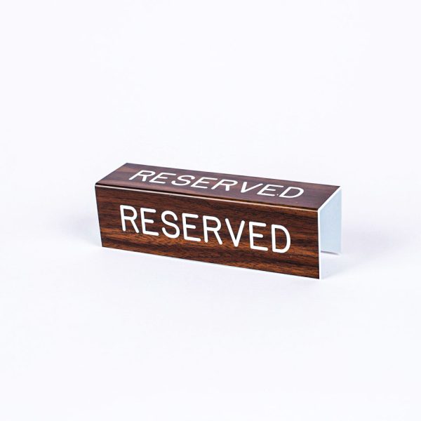 Engraved Pew Sign Reserved 3 Sided Walnut- Swanson Christian Products