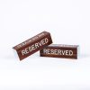 Engraved Pew Sign Reserved 3 Sided Walnut- Swanson Christian Products