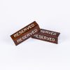 Engraved Pew Sign Reserved 3 Sided Walnut- Swanson Christian Products